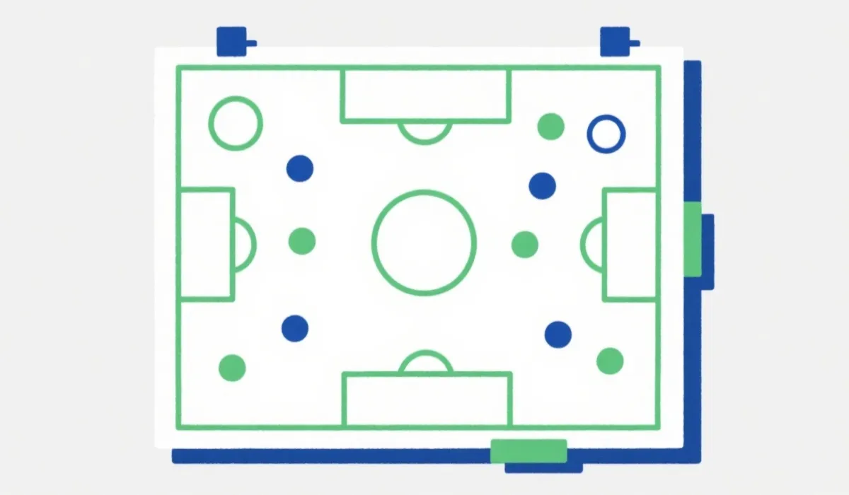 足球分析与对比示意图